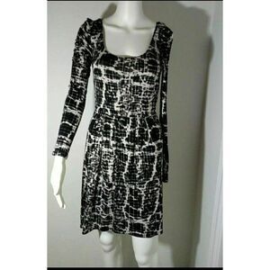 Silence and Noise sexy animal print mini dress black nwt new s